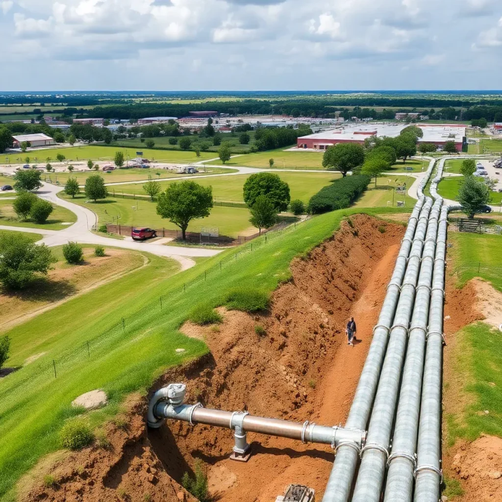Construction of water supply infrastructure in College Station