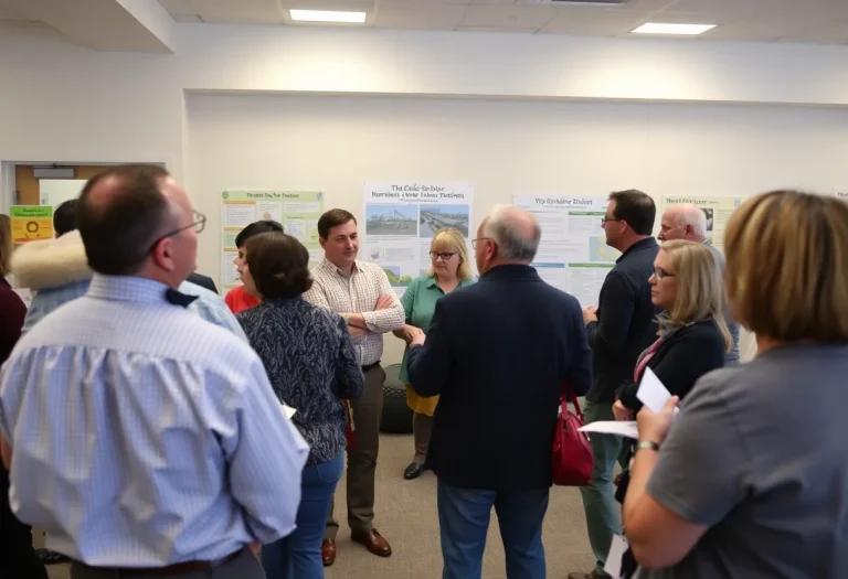 Residents participating in a community meeting in Bryan.
