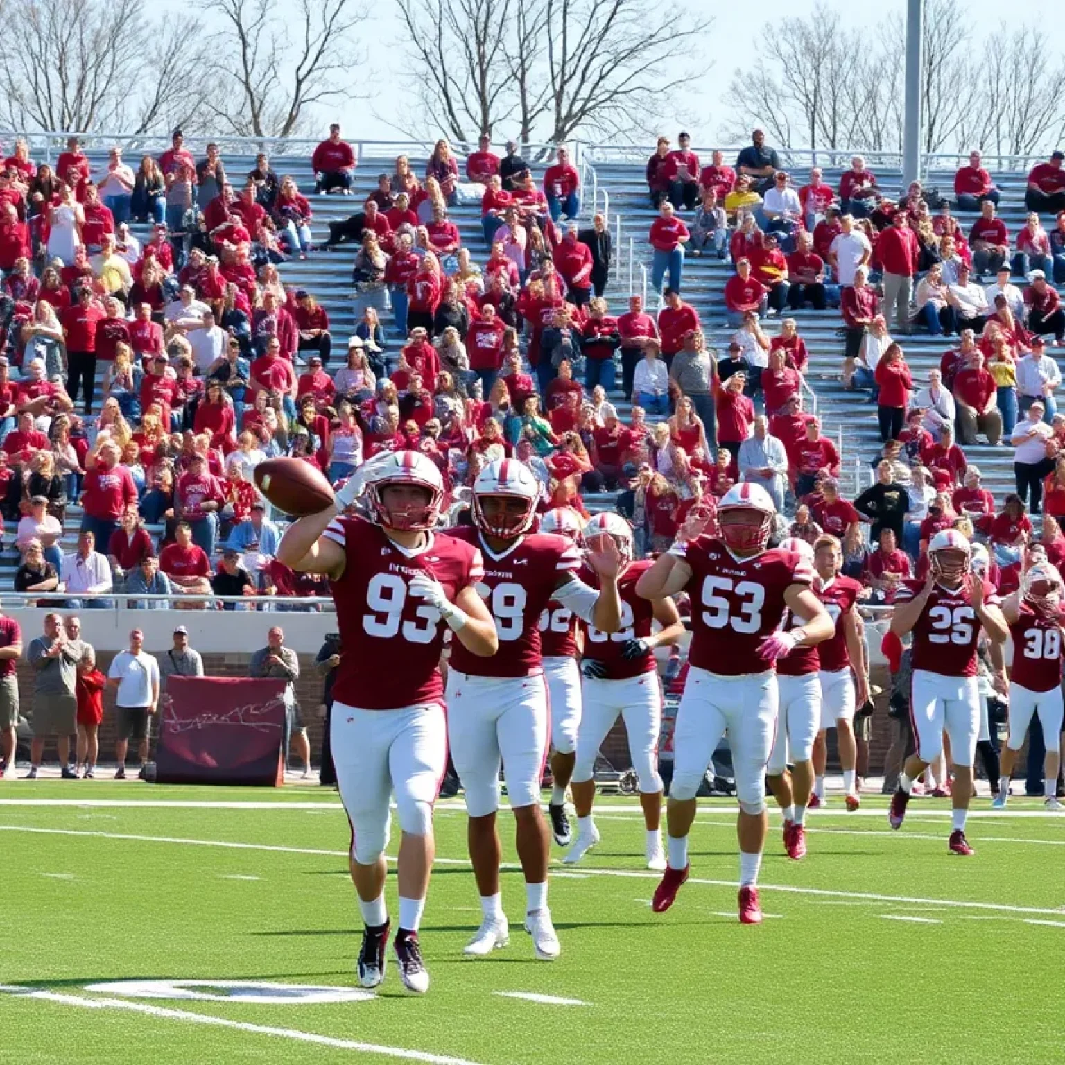 Fans cheering during Texas A&M Spring Game