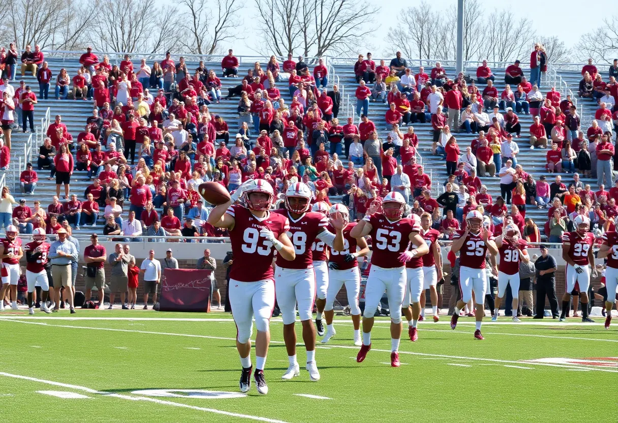 Fans cheering during Texas A&M Spring Game